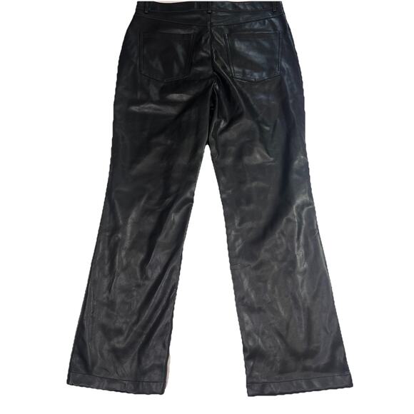 7 FOR ALL MANKIND PANTS Women Size L Black Faux Leather 5-Pocket Classic NEW NWT - Picture 12 of 16